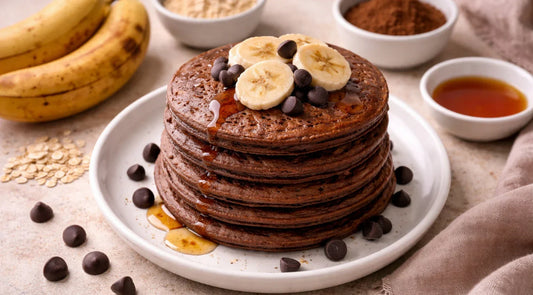 Cocoa Banana Energy Pancakes